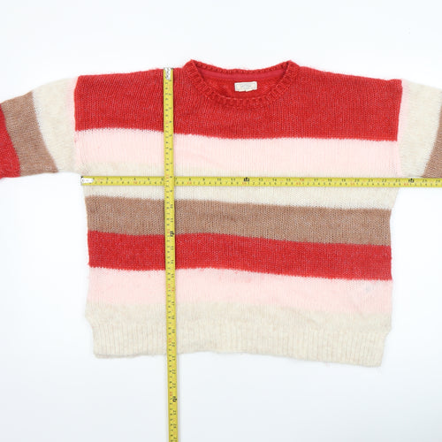 Fat Face Women's Multicoloured Striped Knit Jumper Size 14