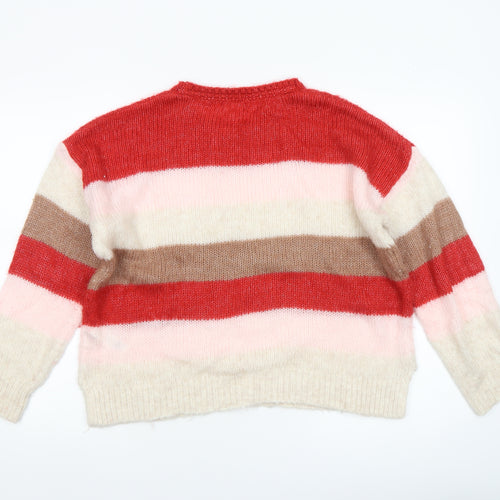Fat Face Women's Multicoloured Striped Knit Jumper Size 14