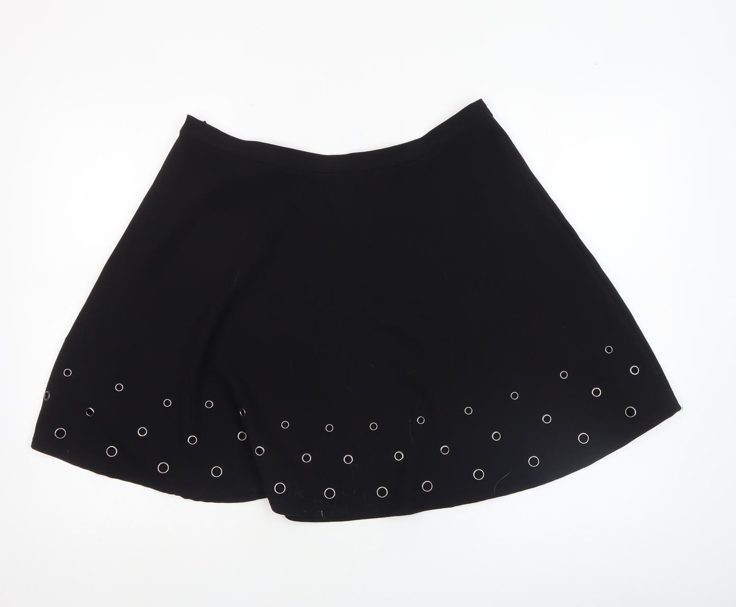 Warehouse Women's Black A-Line Studded Skirt Size 16