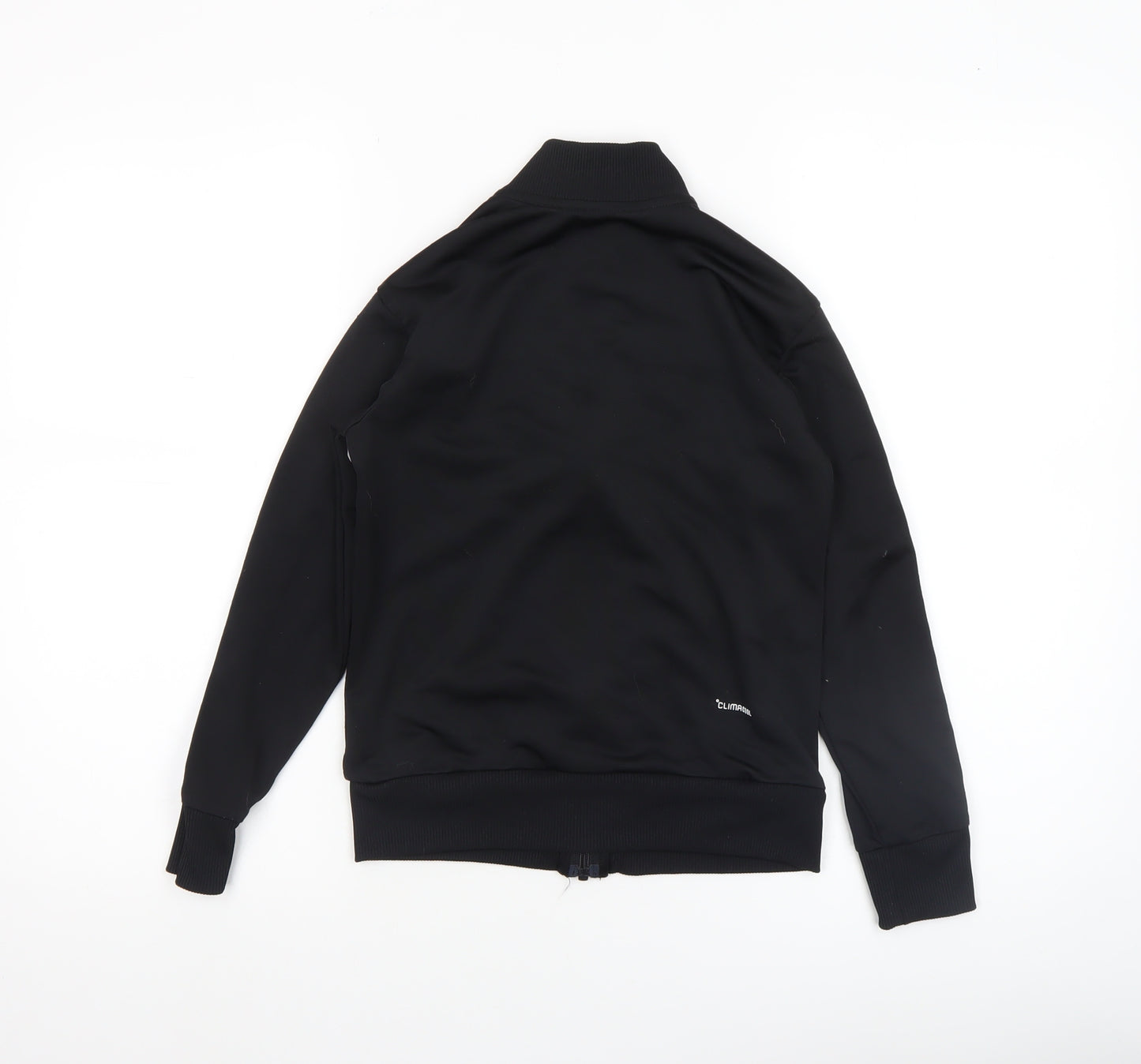 Adidas Boys Black Track Jacket 10-11 Years Full Zip Colourblock Activewear