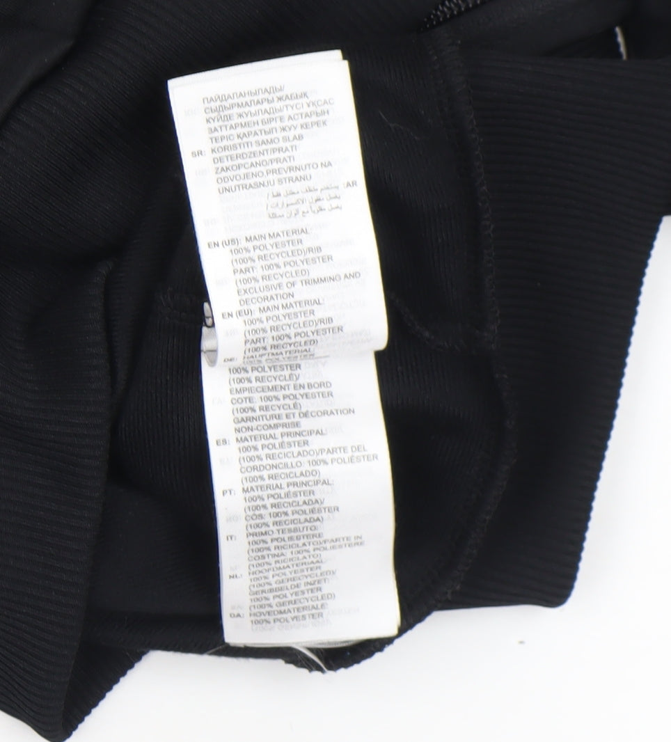Adidas Boys Black Track Jacket 10-11 Years Full Zip Colourblock Activewear