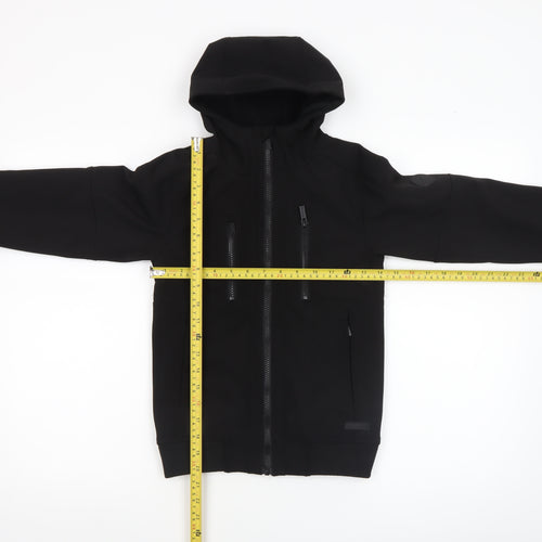 Firetrap Boys Black 7-8 Years Hooded Soft Shell Jacket