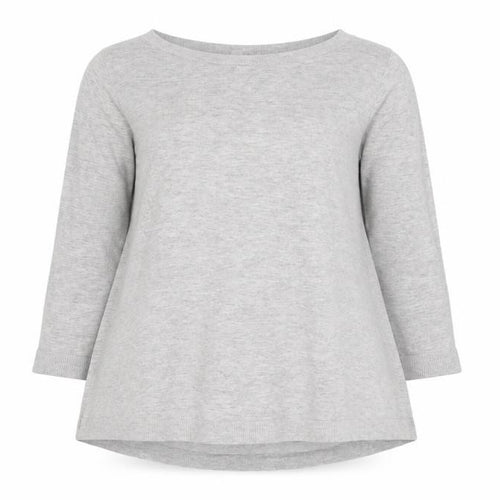 Phase Eight Womens Grey 3/4 Sleeve Cotton Blend Jumper UK 12