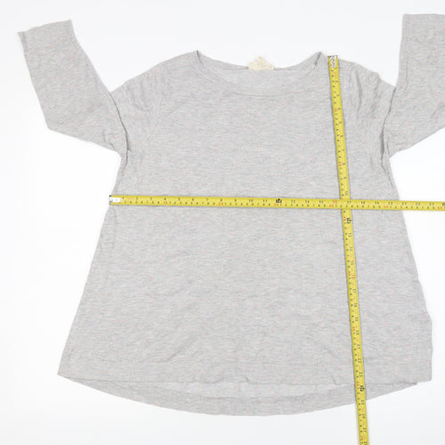 Phase Eight Womens Grey 3/4 Sleeve Cotton Blend Jumper UK 12