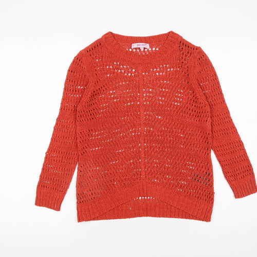 Marks and Spencer Per Una Red Open Knit Women's Size 10 Jumper