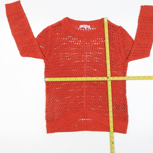 Marks and Spencer Per Una Red Open Knit Women's Size 10 Jumper