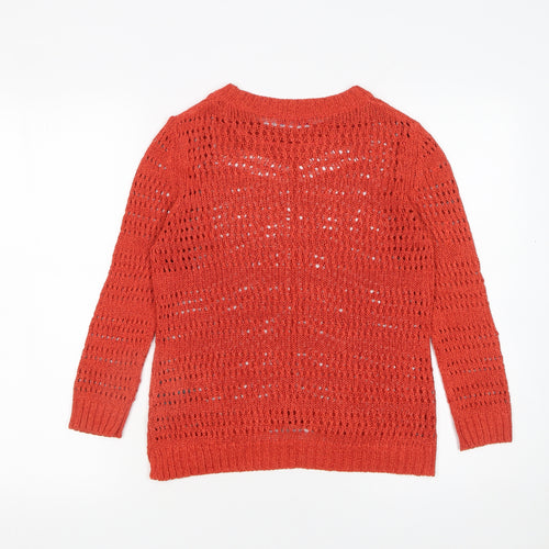 Marks and Spencer Per Una Red Open Knit Women's Size 10 Jumper