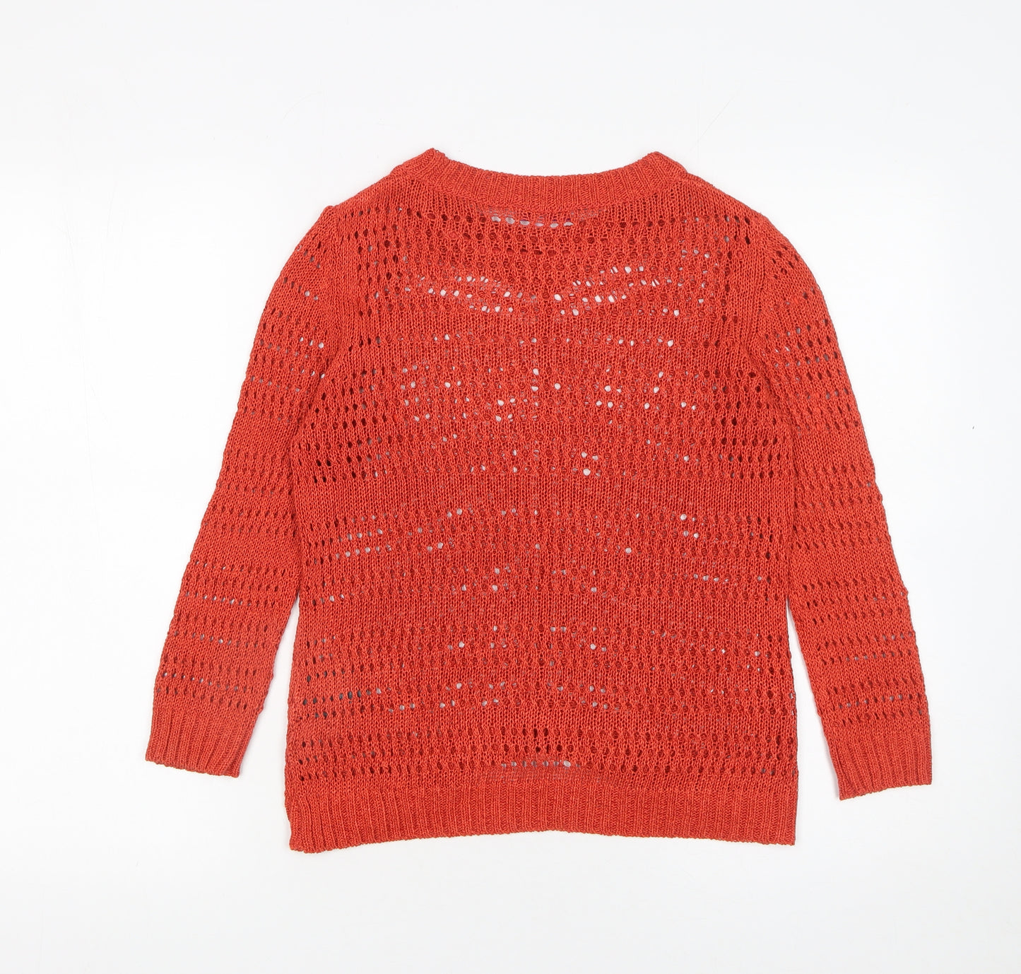 Marks and Spencer Per Una Red Open Knit Women's Size 10 Jumper