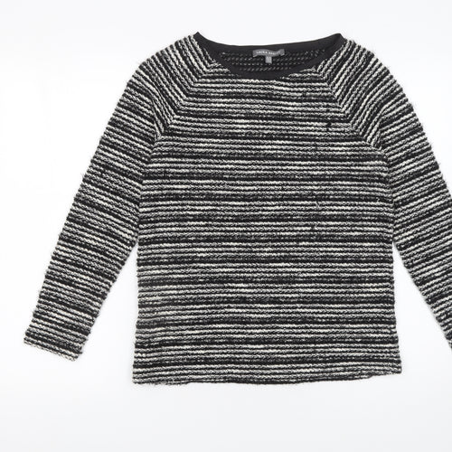 Laura Ashley Women’s Black Striped Long Sleeve Knit Jumper Size 10