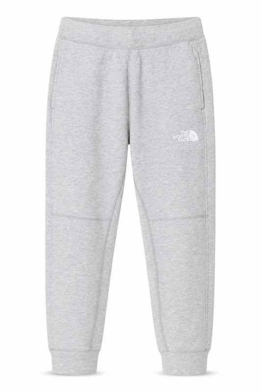 Front view of The North Face boys’ grey jogger trousers 11 years cotton blend