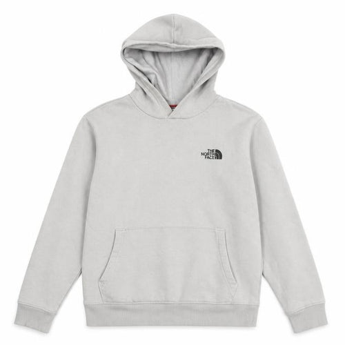 The North Face Boys Grey Pullover Hoodie L Hooded Fleece Sweatshirt