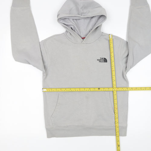 The North Face Boys Grey Pullover Hoodie L Hooded Fleece Sweatshirt