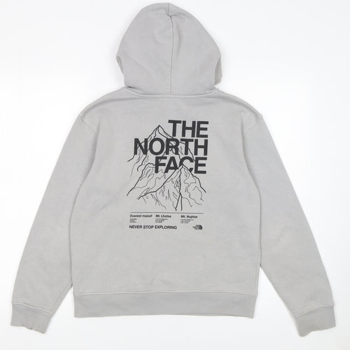 The North Face Boys Grey Pullover Hoodie L Hooded Fleece Sweatshirt
