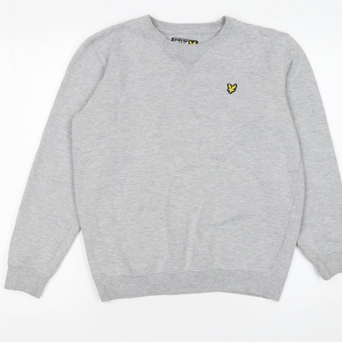 Lyle & Scott Boys Grey Crew Neck Pullover Sweatshirt 14-15 Years