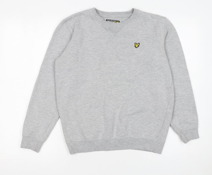 Lyle & Scott Boys Grey Crew Neck Pullover Sweatshirt 14-15 Years