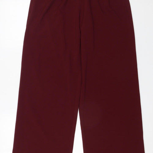 Forever 21 Women’s Red Wide-Leg Trousers Size 8 Polyester Blend