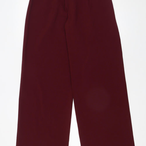 Forever 21 Women’s Red Wide-Leg Trousers Size 8 Polyester Blend