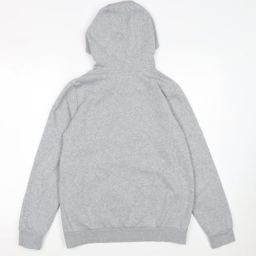 Adidas Boys Grey Hoodie L 13-14 Years Pullover Fleece Sweatshirt