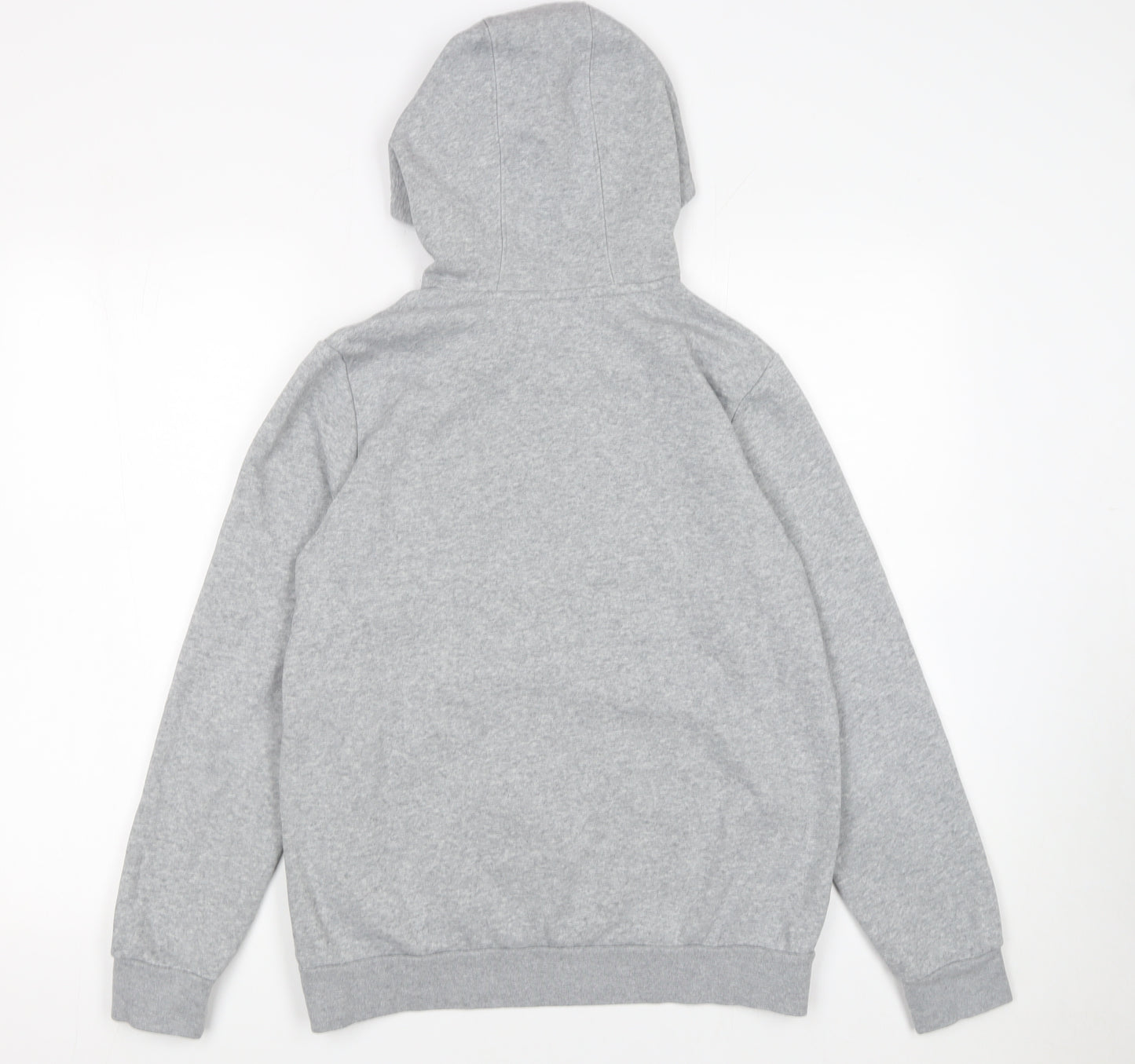 Adidas Boys Grey Hoodie L 13-14 Years Pullover Fleece Sweatshirt