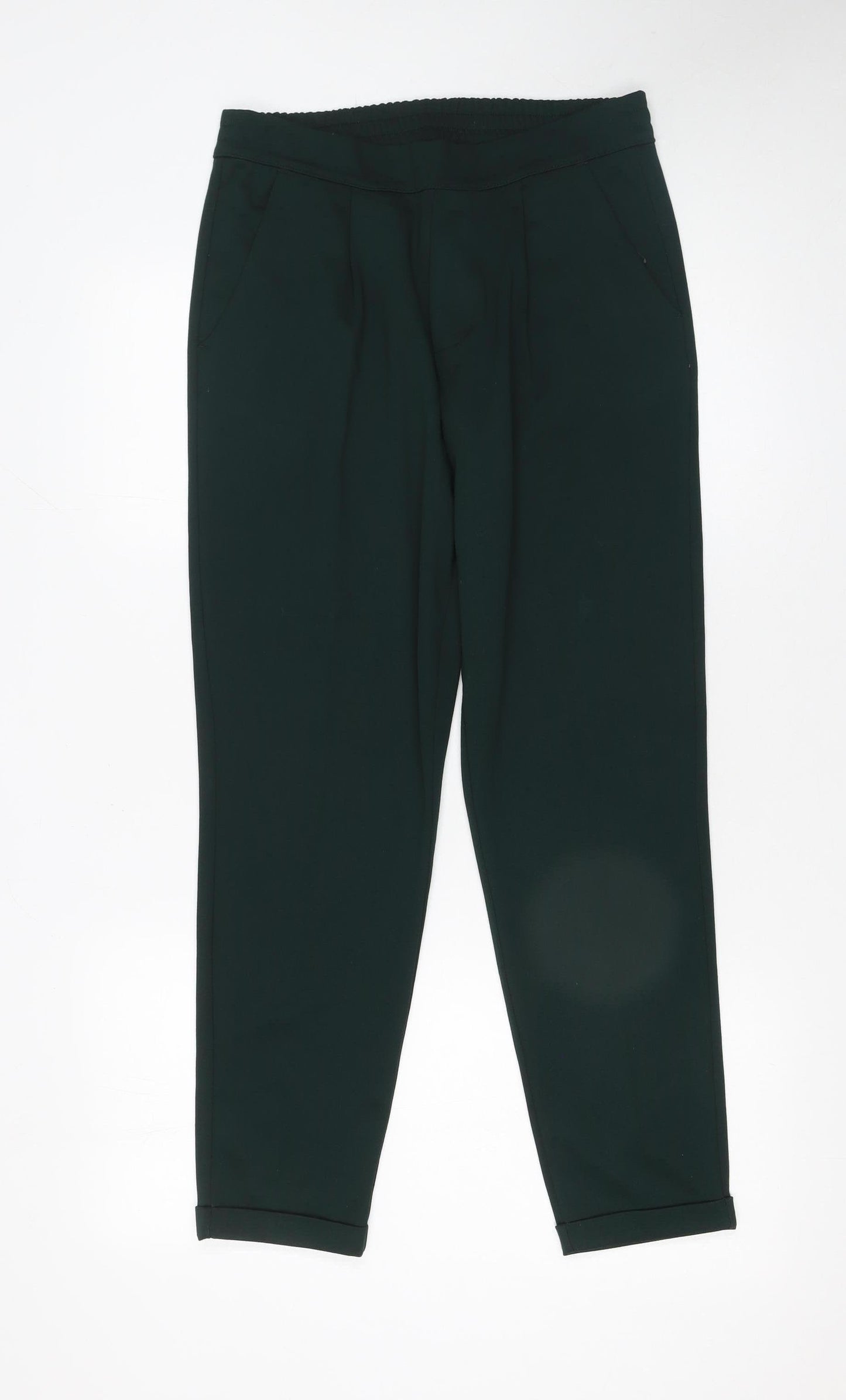 Jacqueline de Yong Women’s Green Tapered Elastic Waist Trousers Size S