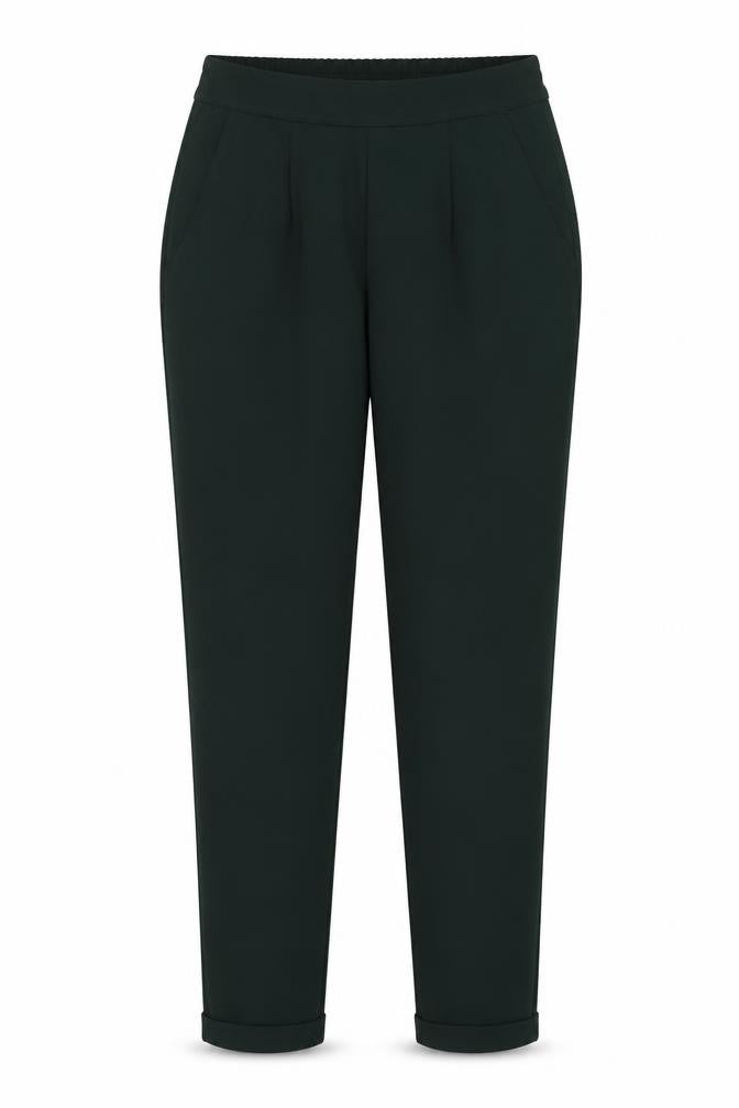 Jacqueline de Yong Women’s Green Tapered Elastic Waist Trousers Size S