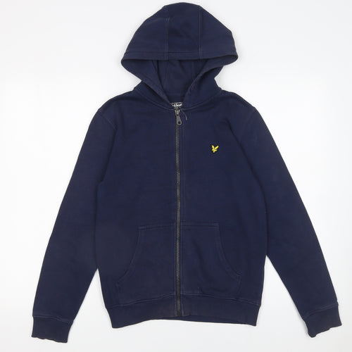 Lyle & Scott Boys Blue Full Zip Hoodie 12-13 Years Cotton Blend