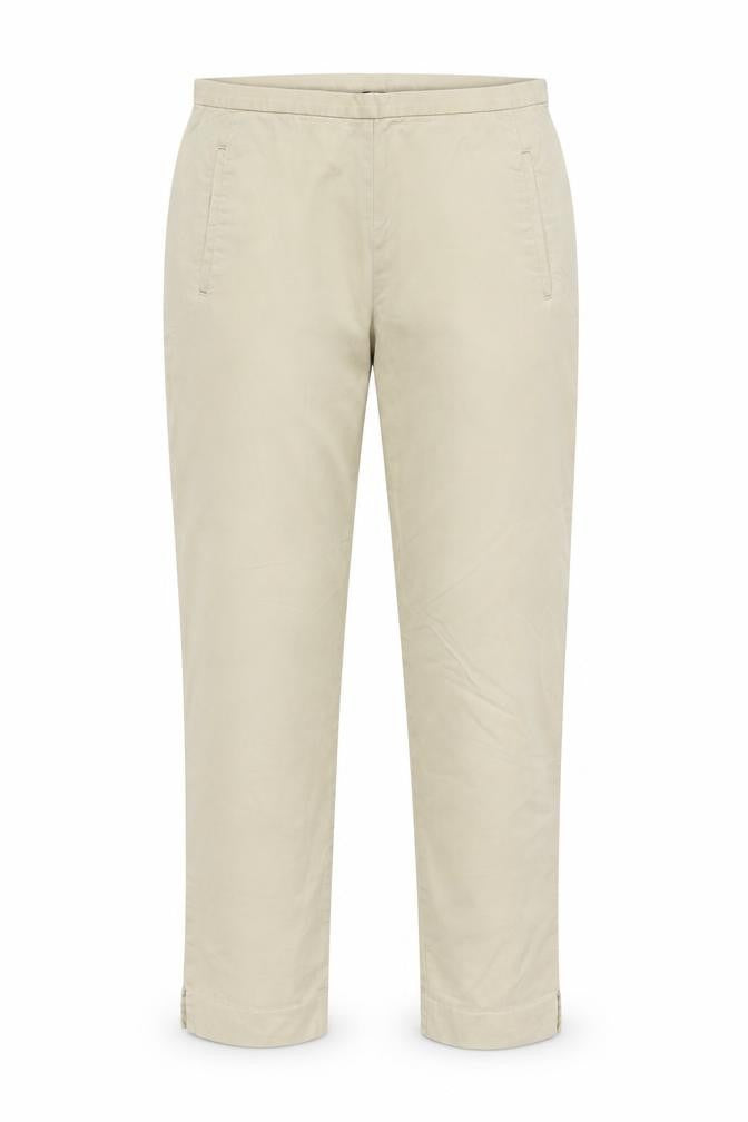 GAP Women Beige Chino Trousers Size 8 Regular Cotton Twill
