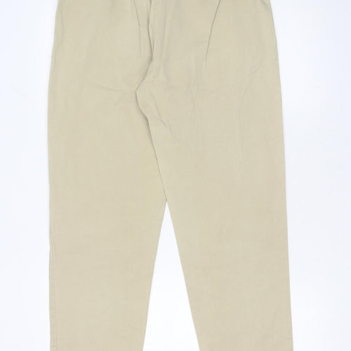 GAP Women Beige Chino Trousers Size 8 Regular Cotton Twill