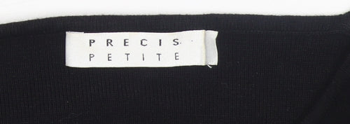 Precis Petite Women's Black Striped Knit Sleeveless Tank Top M
