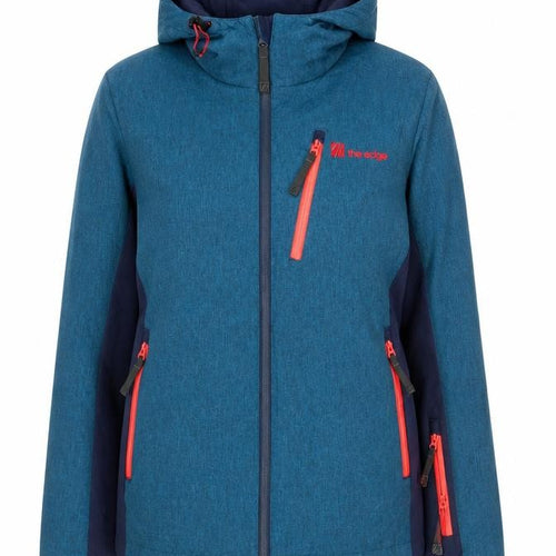 The Edge Women's Blue Waterproof Ski Jacket Size 8 Hooded Outdoor Coat