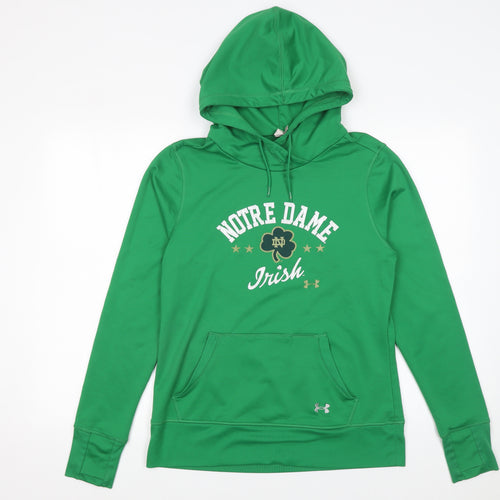 Under Armour Womens Green Notre Dame Irish Pullover Hoodie Size L
