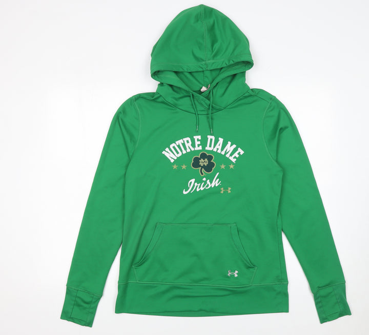 Under Armour Womens Green Notre Dame Irish Pullover Hoodie Size L