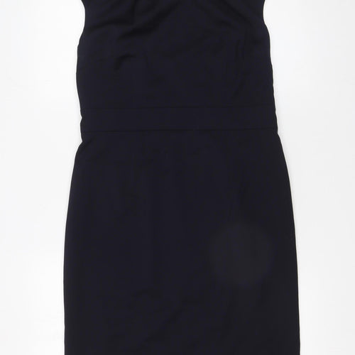 Boden Women’s Navy Wool Sheath Dress Size 12 Classic Workwear