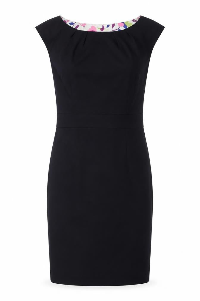 Boden Women’s Navy Wool Sheath Dress Size 12 Classic Workwear