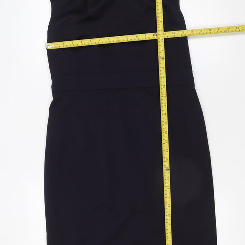 Boden Women’s Navy Wool Sheath Dress Size 12 Classic Workwear