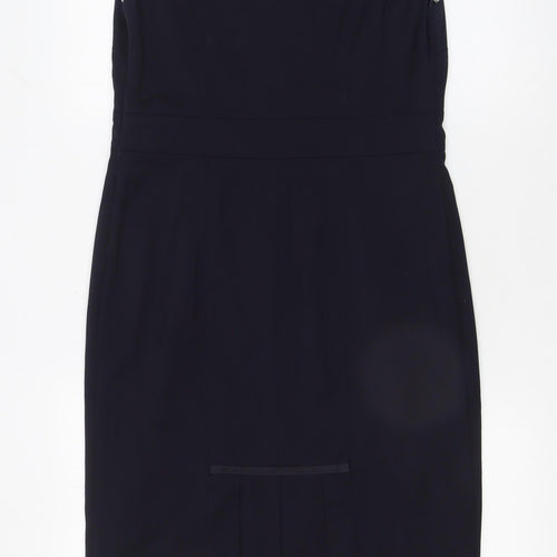 Boden Women’s Navy Wool Sheath Dress Size 12 Classic Workwear