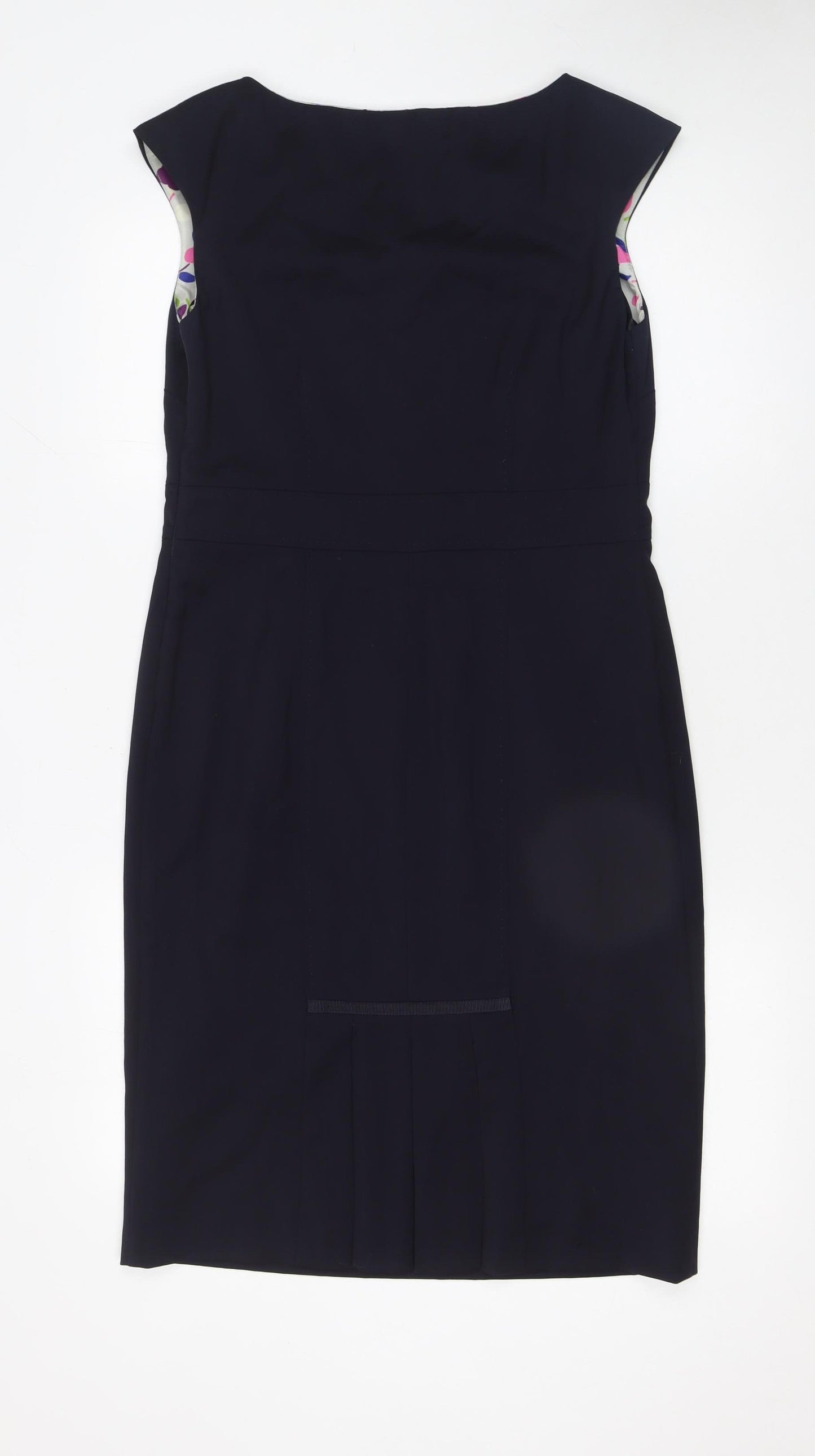 Boden Women’s Navy Wool Sheath Dress Size 12 Classic Workwear
