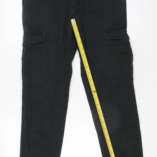 Jack & Jones Men's Black Slim Cargo Trousers 32W 34L Cotton Blend