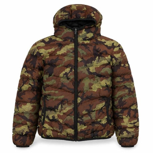 Brave Soul Boys Multicoloured Camouflage Hooded Puffer Jacket 11-12 Years