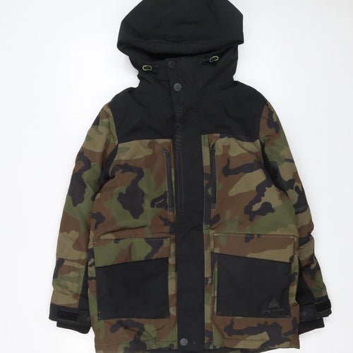Next Boys Multicoloured Camouflage Hooded Puffer Jacket 11 Years