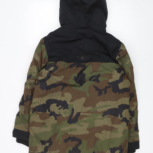 Next Boys Multicoloured Camouflage Hooded Puffer Jacket 11 Years