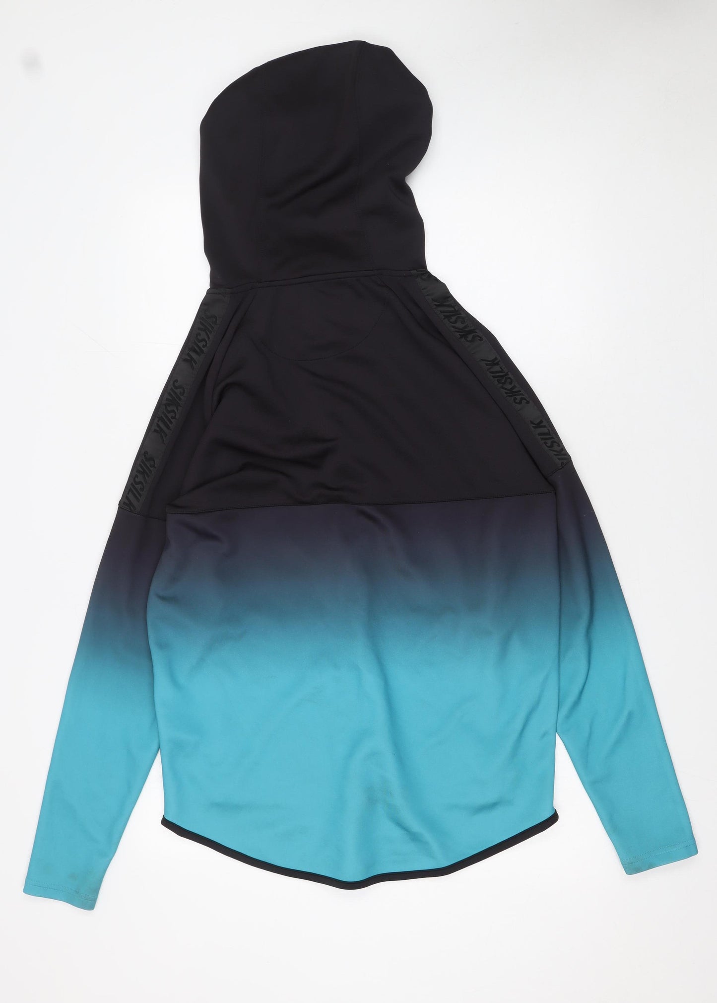 SikSilk Men's Blue Ombre Full Zip Hoodie Size L Slim Fit