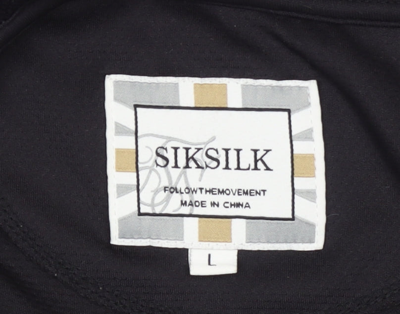 SikSilk Men's Blue Ombre Full Zip Hoodie Size L Slim Fit