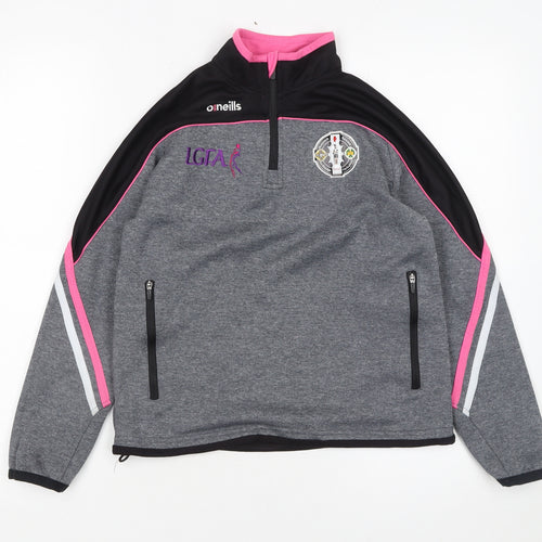 O'Neills Girls Grey LGFA 1/4 Zip Pullover Sweatshirt 10-11 Years