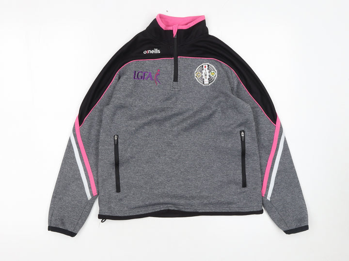 O'Neills Girls Grey LGFA 1/4 Zip Pullover Sweatshirt 10-11 Years