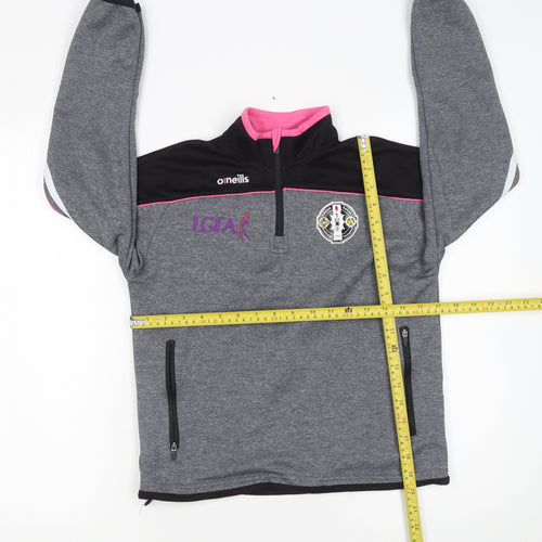 O'Neills Girls Grey LGFA 1/4 Zip Pullover Sweatshirt 10-11 Years