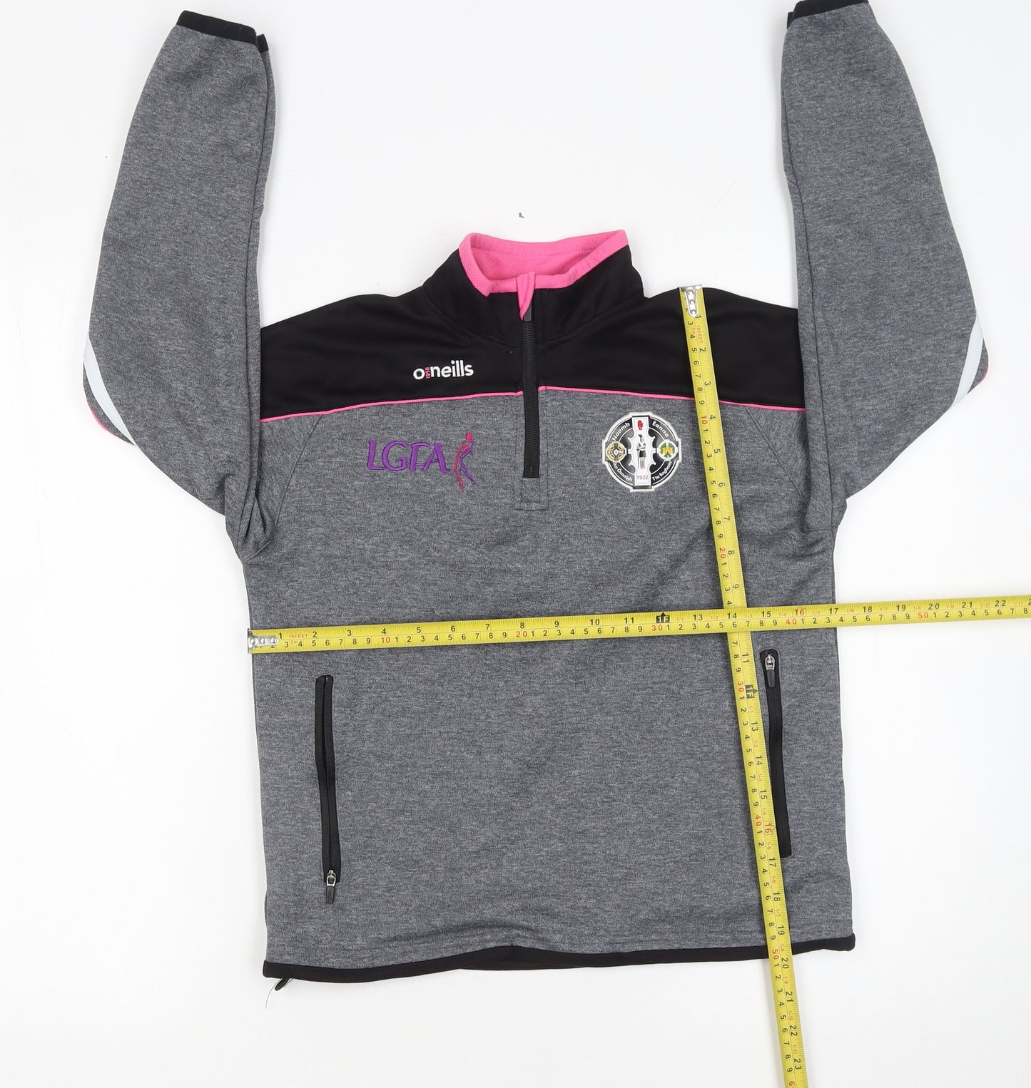 O'Neills Girls Grey LGFA 1/4 Zip Pullover Sweatshirt 10-11 Years
