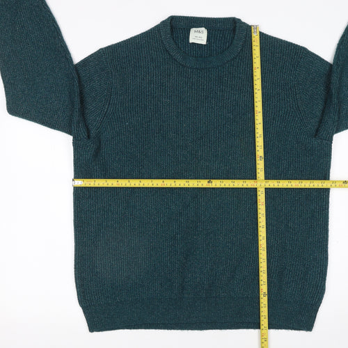 Marks and Spencer Men’s Green 2XL Crew Neck Knit Jumper