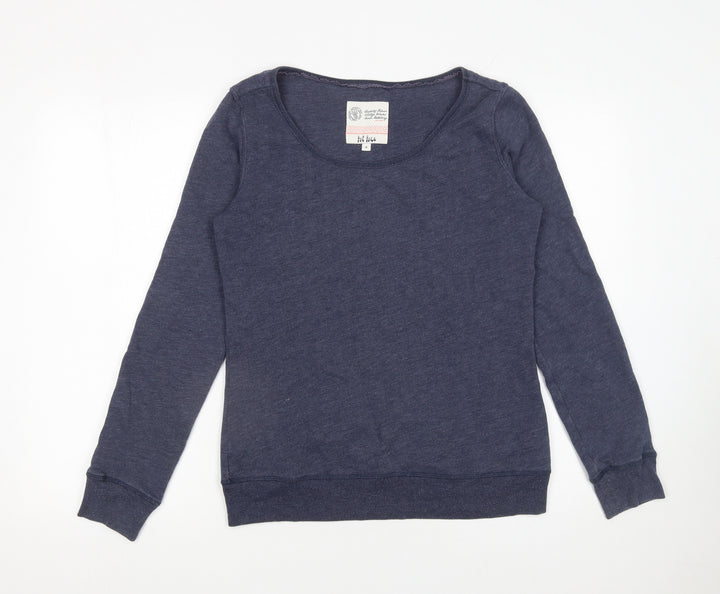 Fat Face Womens Navy Blue Pullover Sweatshirt Size 6 Cotton Blend