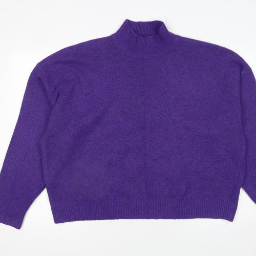 Primark Women’s Purple Mock Neck Pullover Jumper 2XL
